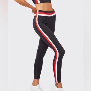 NWT. SPLITS59 Miles Mid Rise Leggings Techflex Graphite/Red. Size Large.